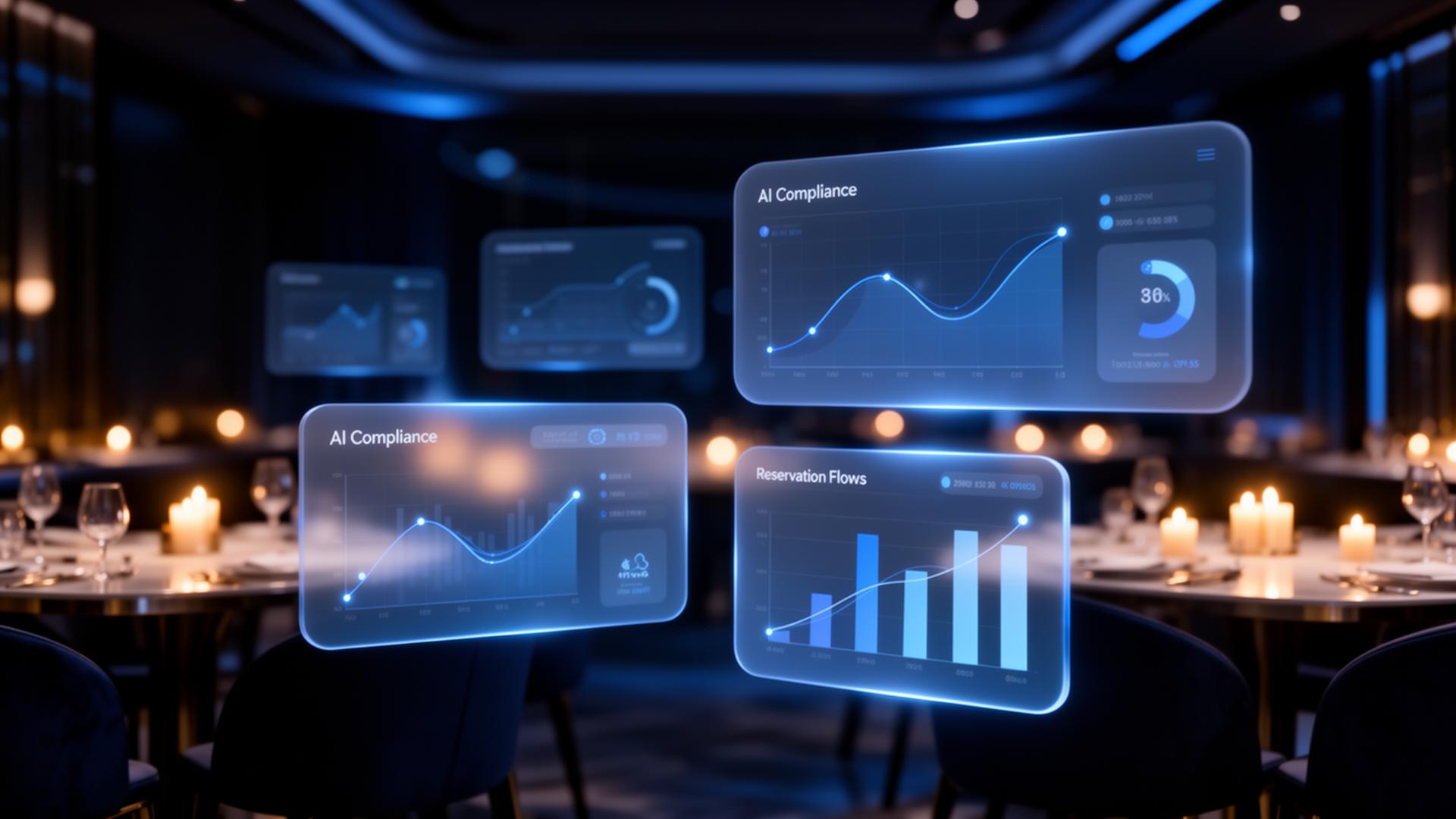 Dashboards IA conformité dans un restaurant haut de gamme